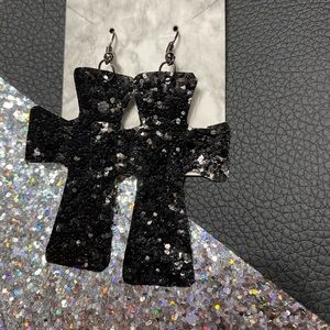 Faux leather earrings